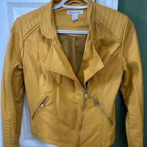 Yellow leather jacket